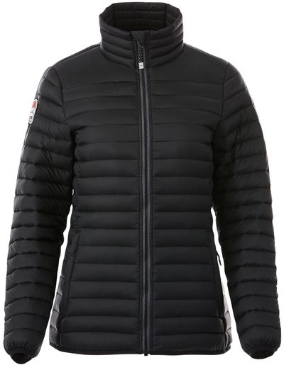 Am image of a Custom Roots73 Womens Beechriver Down Jacket in Black!