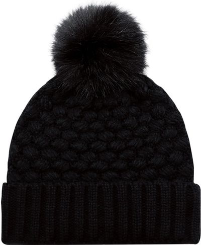 Am image of a Custom Acrylic Cuff Toque Faux Fur in Black/Black!