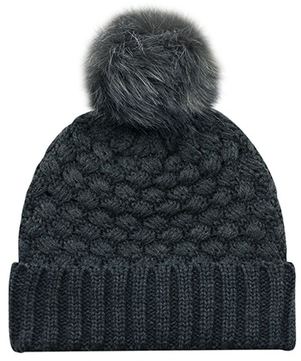 Am image of a Custom Acrylic Cuff Toque Faux Fur in Charcoal/Charcoal!