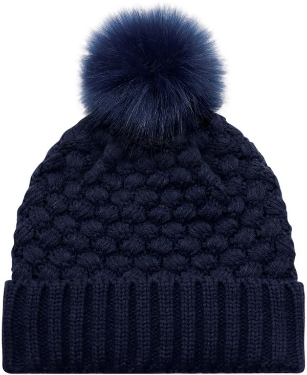 Am image of a Custom Acrylic Cuff Toque Faux Fur in Navy/Navy!