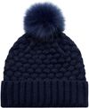 Am image of a Custom Acrylic Cuff Toque Faux Fur in Navy/Navy!
