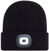 Am image of a Custom AJM Acrylic Cuff Toque with LED Headlight in Black!