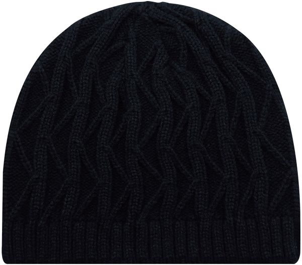 Am image of a Custom Acrylic Jacquard Cable Knit Board Toque in Black!