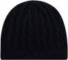 Am image of a Custom Acrylic Jacquard Cable Knit Board Toque in Black!