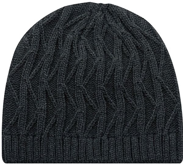 Am image of a Custom Acrylic Jacquard Cable Knit Board Toque in Charcoal!