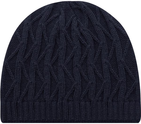 Am image of a Custom Acrylic Jacquard Cable Knit Board Toque in Navy!
