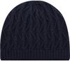 Am image of a Custom Acrylic Jacquard Cable Knit Board Toque in Navy!