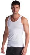 Am image of a Custom Jerico Unisex Bamboo Tank Top in White!