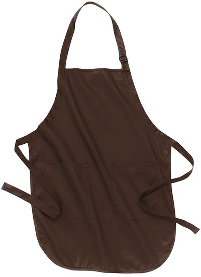 Am image of a Custom Port Authority Full Length Apron with Pockets in Coffee Bean!