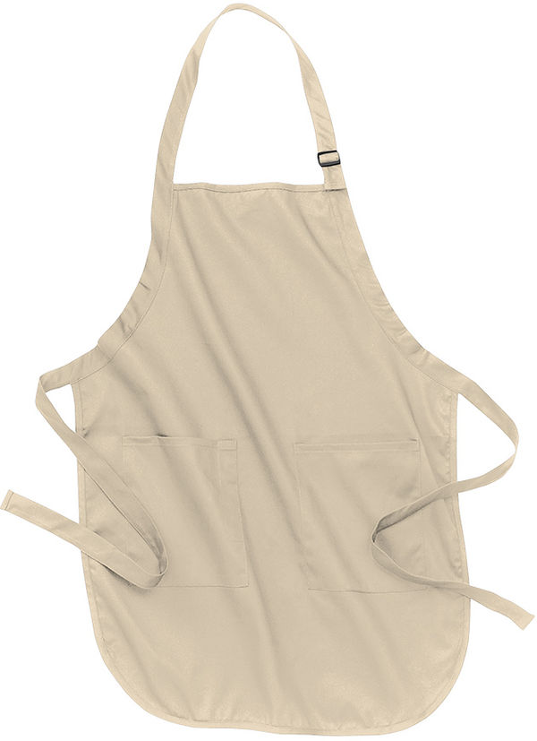 Am image of a Custom Port Authority Full Length Apron with Pockets in Stone!