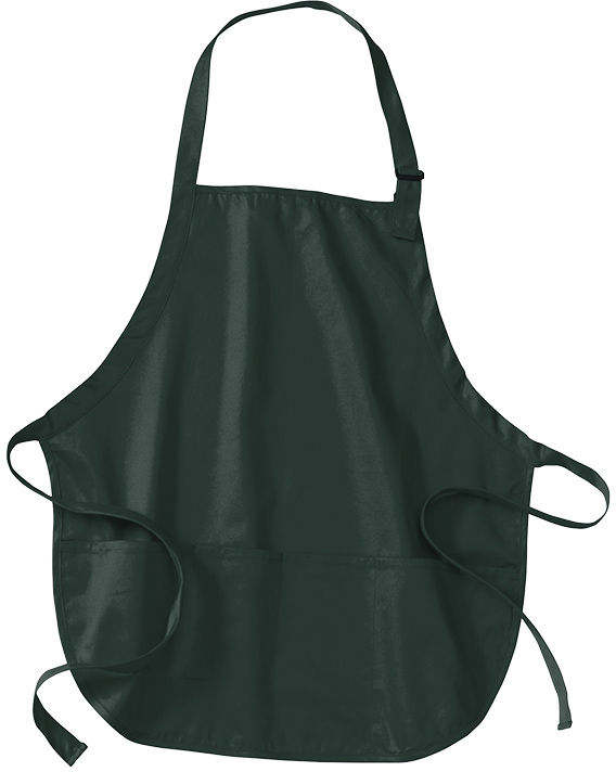 Port Authority Medium Length Apron with Pouch Pockets in Hunter