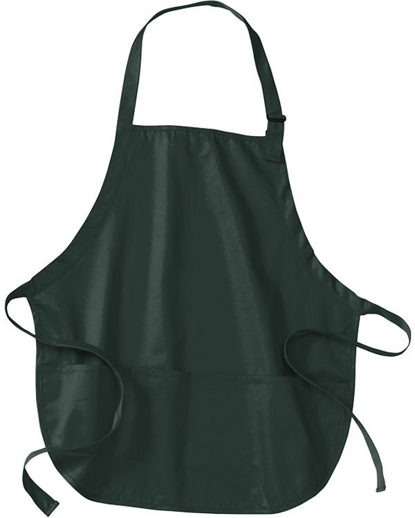 Am image of a Custom Port Authority Medium Length Apron with Pouch Pockets in Hunter!
