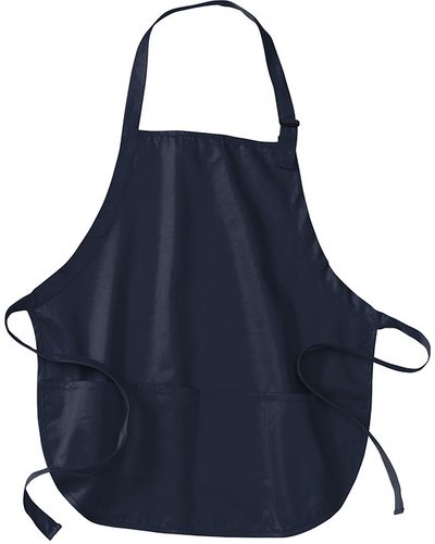 Am image of a Custom Port Authority Medium Length Apron with Pouch Pockets in Navy!