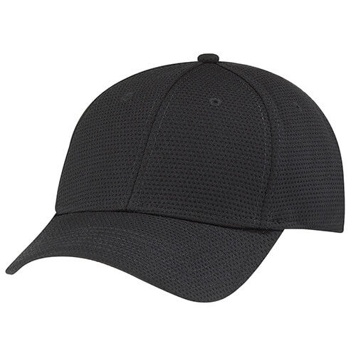 AJM Deluxe Performance Polyester Fused Mesh Cap in Black