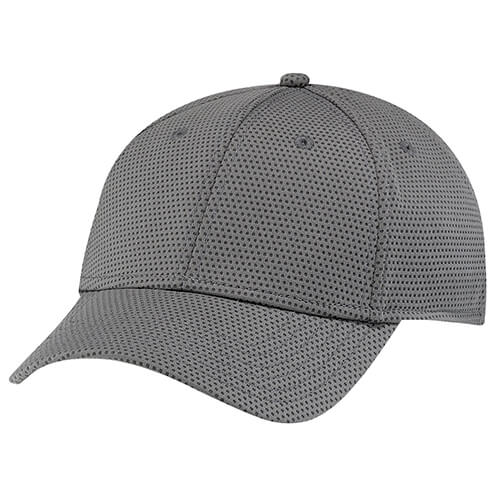 AJM Deluxe Performance Polyester Fused Mesh Cap in Charcoal