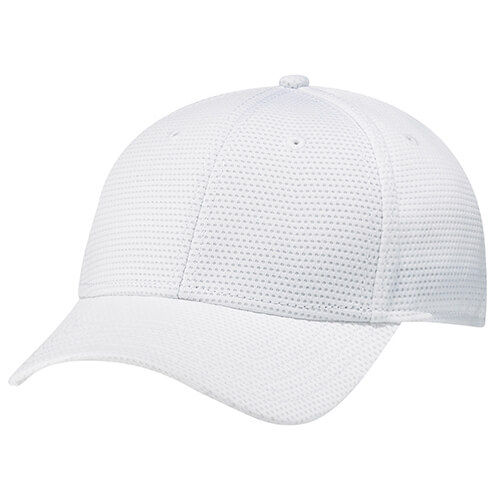 AJM Deluxe Performance Polyester Fused Mesh Cap in White