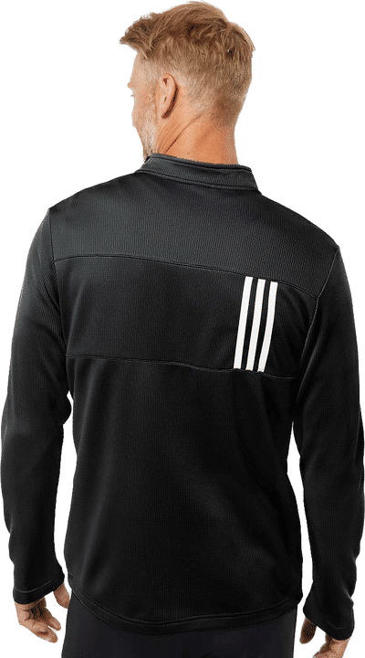 An image of a Custom Adidas 3 Stripes Double Knit Quarter Zip Pullover!