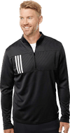 An image of a Custom Adidas 3 Stripes Double Knit Quarter Zip Pullover!