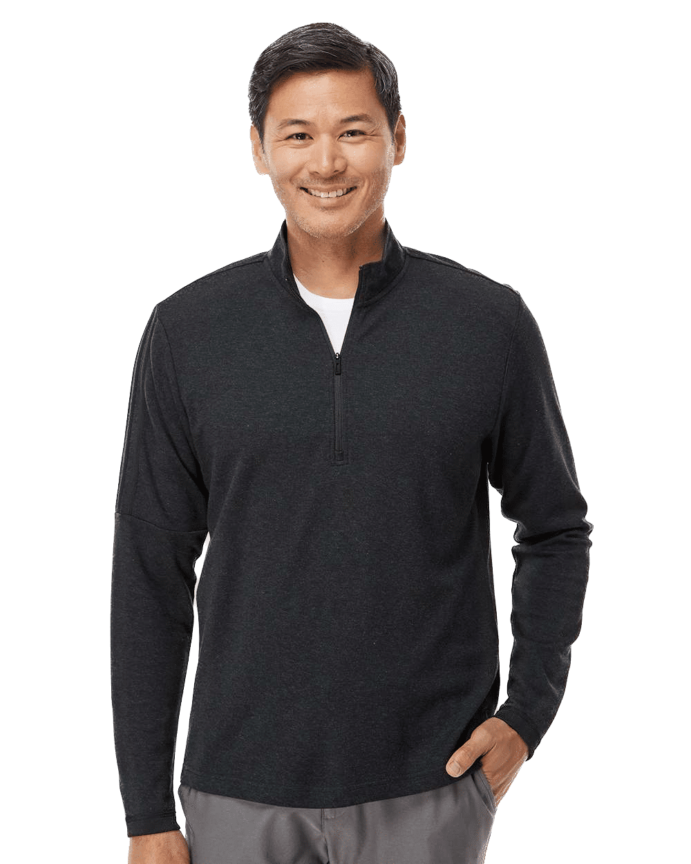 Adidas 3 Stripes Quarter Zip Sweater