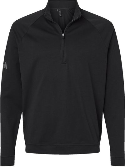 Am image of a Custom Adidas Club Quarter Zip Pullover in Black!