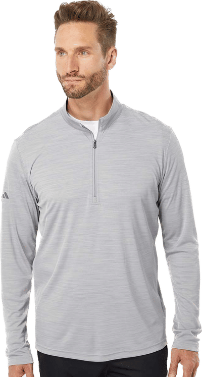 An image of a Custom Adidas Lightweight Melange Quarter Zip Pullover!