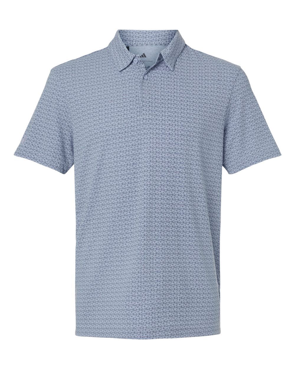 Adidas Mens Blended Printed Polo in Blue Dawn Melange
