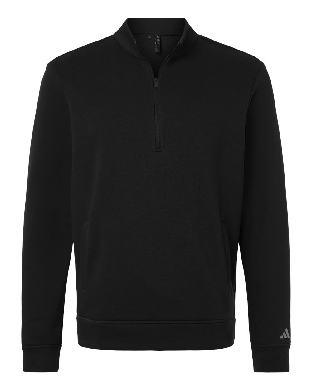Adidas Mens Elevated Fleece QuarterZip Pullover in Black