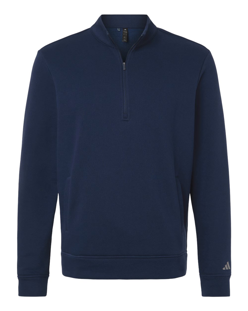 Adidas Mens Elevated Fleece QuarterZip Pullover in Collegiate Navy