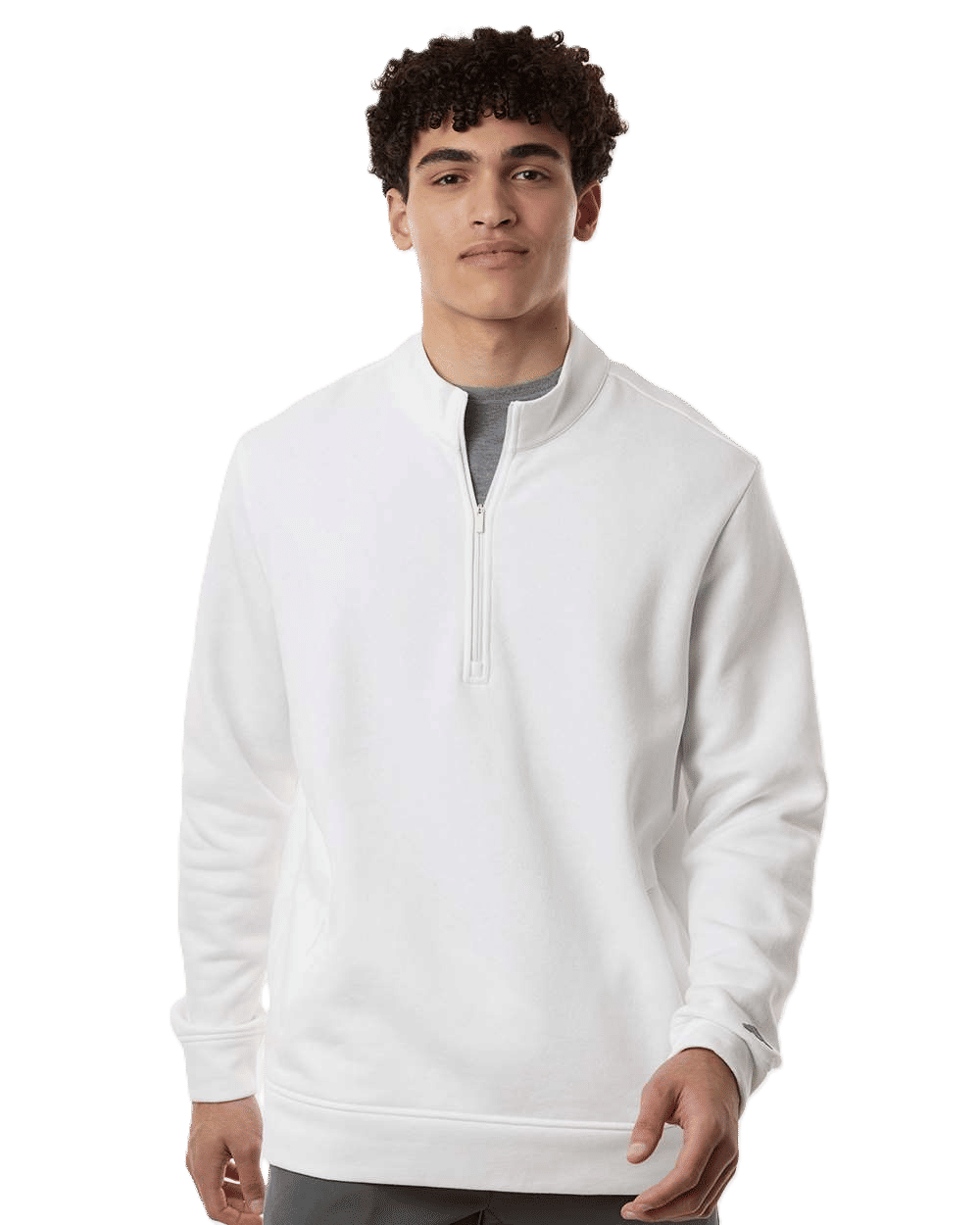 Adidas Mens Elevated Fleece QuarterZip Pullover