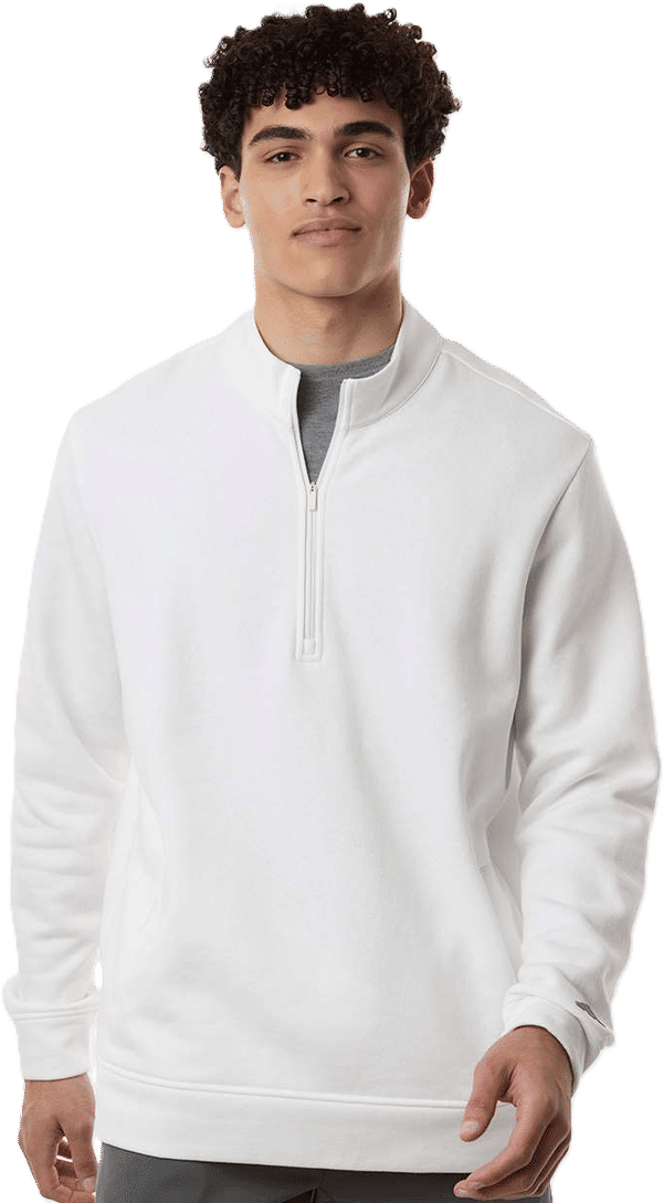 An image of a Custom Adidas Mens Elevated Fleece QuarterZip Pullover!