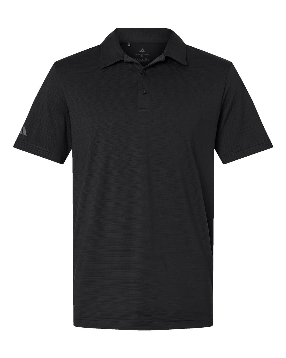 Adidas Mens Textured Stripe Polo in Black