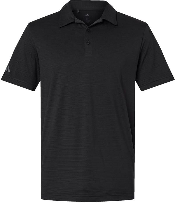 An image of a Custom Adidas Mens Textured Stripe Polo in Black!