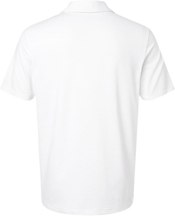 An image of a Custom Adidas Mens Textured Stripe Polo in White!
