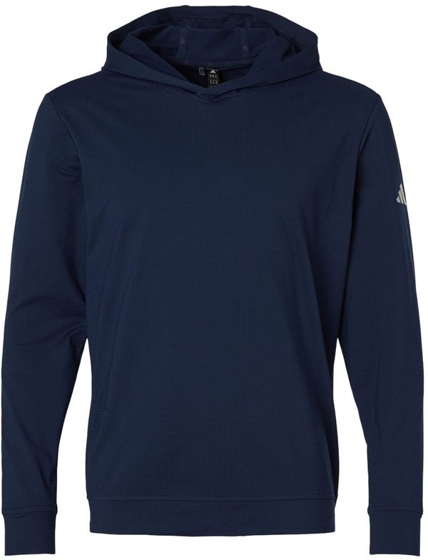 An image of a Custom Adidas Mens Ultimate365 Elevated Hoodie in Collegiate Navy!
