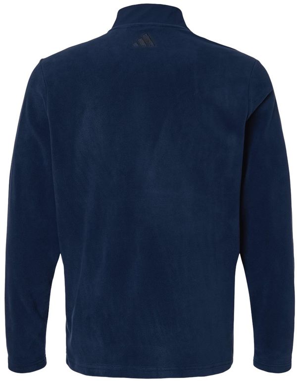 Am image of a Custom Adidas Mens Ultimate Cozy Quarter Zip Pullover in Collegiate Navy!