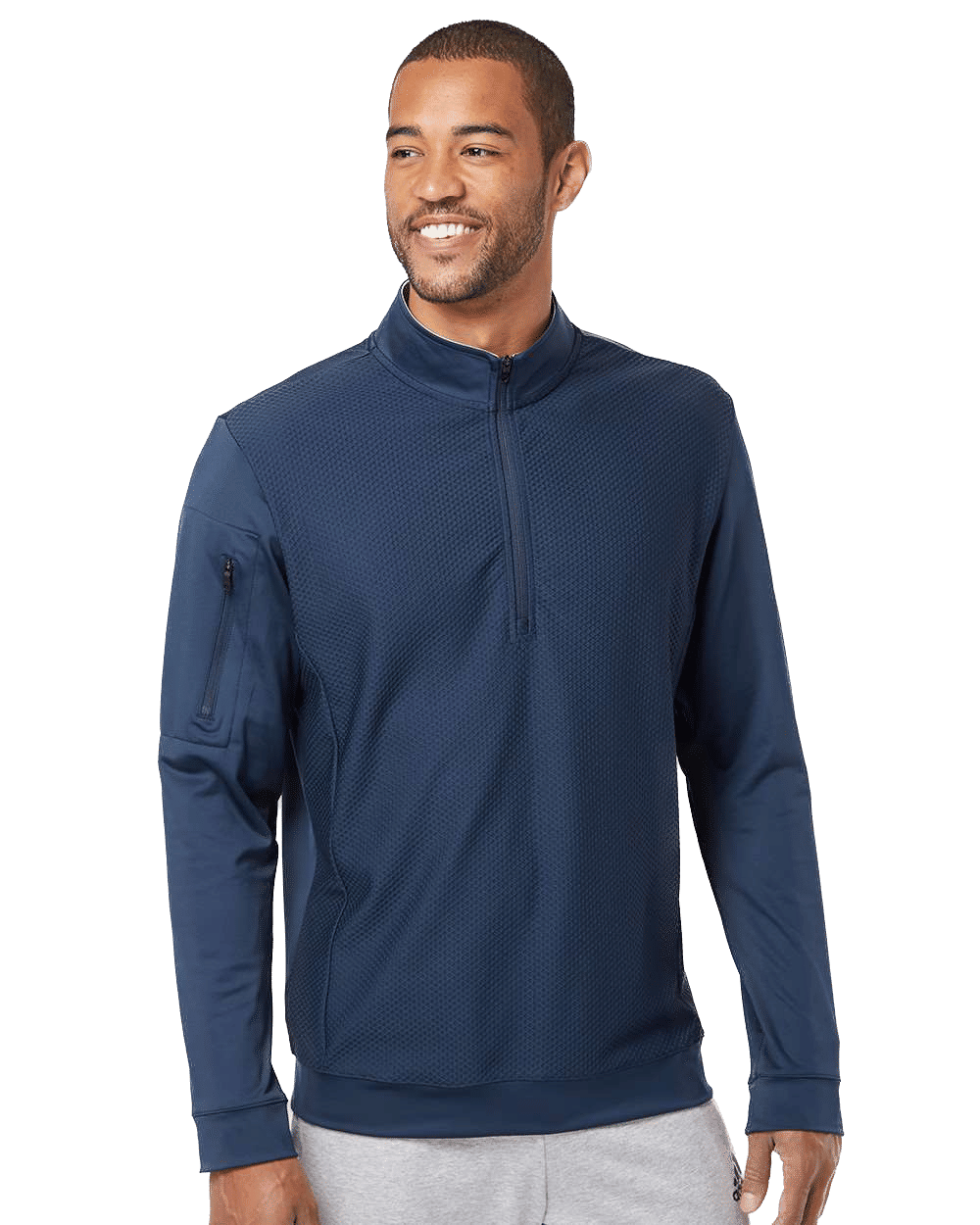 Adidas Performance Textured Quarter Zip Pullover