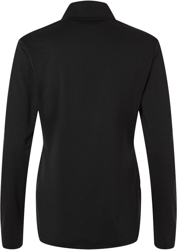Am image of a Custom Adidas Women's Textured Stripe Quarter Zip Pullover in Black!