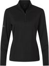 Am image of a Custom Adidas Women's Textured Stripe Quarter Zip Pullover in Black!