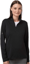 An image of a Custom Adidas Women's Textured Stripe Quarter Zip Pullover!