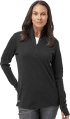 An image of a Custom Adidas Womens 3 Stripes Quarter Zip Sweater!