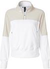 An image of a Custom Adidas Womens Fleece Quarter Zip Pullover in Alumina!