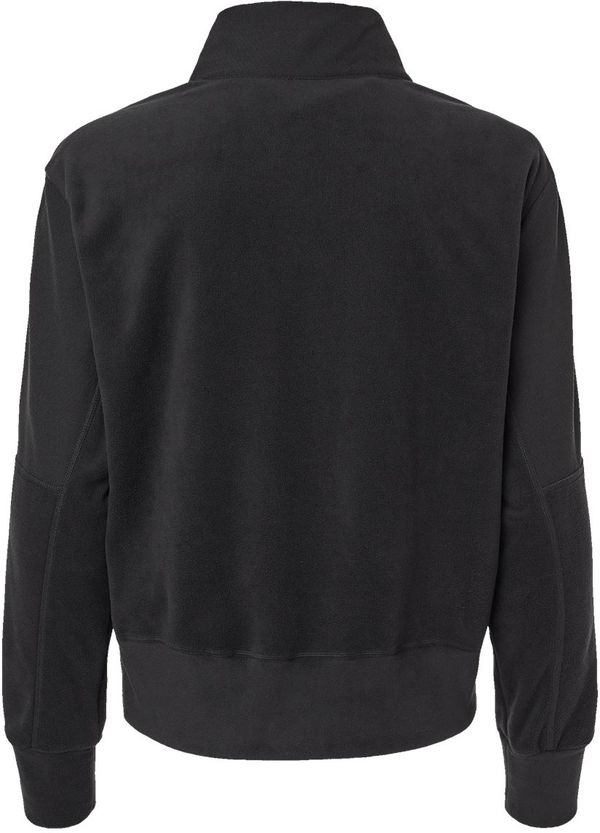 An image of a Custom Adidas Womens Fleece Quarter Zip Pullover in Black!