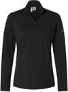 An image of a Custom Adidas Womens Lightweight QuarterZip Pullover in Black!
