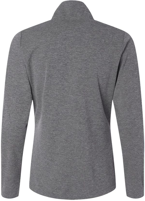An image of a Custom Adidas Womens Lightweight QuarterZip Pullover in Black Heather!