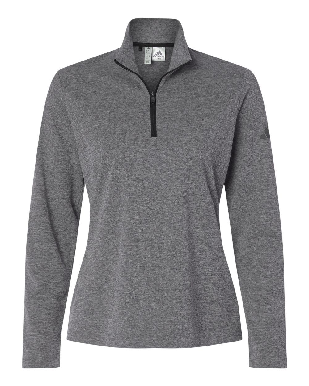 Adidas Womens Lightweight QuarterZip Pullover in Black Heather
