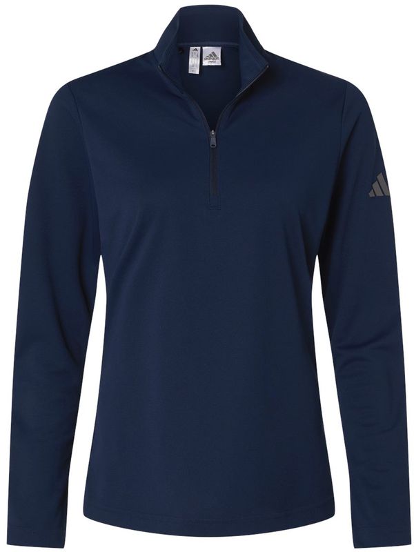 An image of a Custom Adidas Womens Lightweight QuarterZip Pullover in Collegiate Navy!