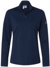 An image of a Custom Adidas Womens Lightweight QuarterZip Pullover in Collegiate Navy!