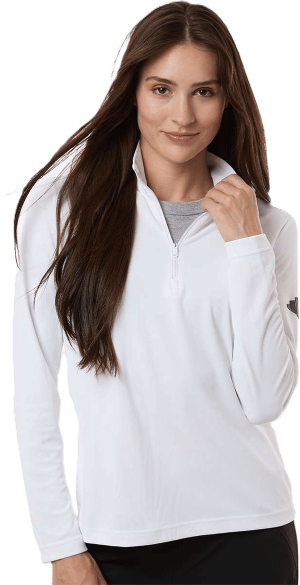 An image of a Custom Adidas Womens Lightweight QuarterZip Pullover!