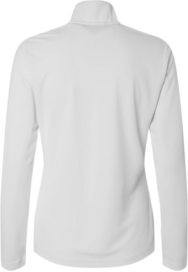 An image of a Custom Adidas Womens Lightweight QuarterZip Pullover in White!