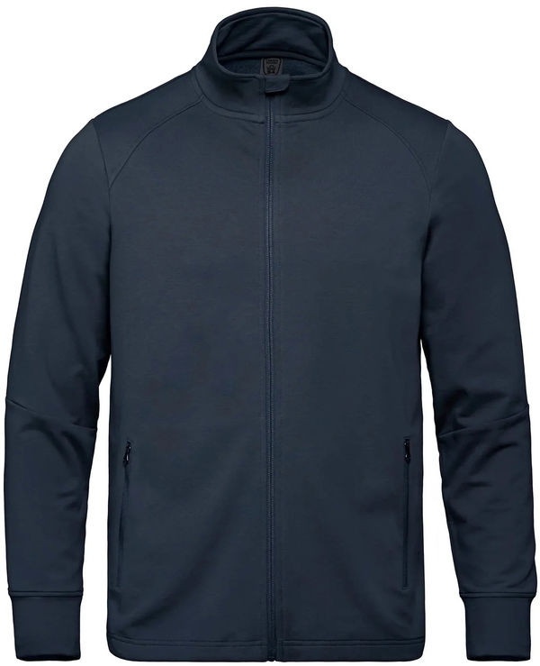 Am image of a Custom Adventurer Adult French Terry Performance Full Zip Sweatshirt in Navy!
